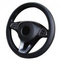 Pirhosigma Steering Fashion Style Wheel Cover Microfiber Leather Anti-Slip Universal Car Steering Wheel Cover Faux Leather for Car Accessories Auto Car Without Inner Ring (Black&Blue)